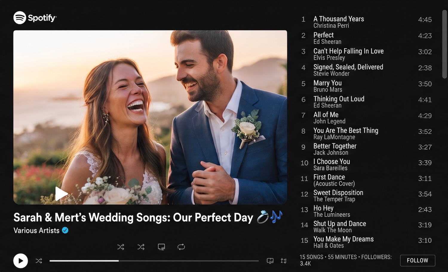Sarah & Mert — Spotify çalma listesi